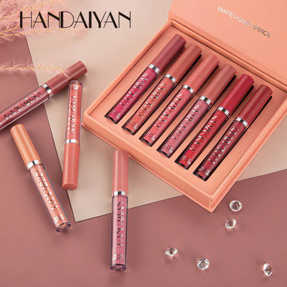 HANDAIYAN - Set de Labiales Mate Paga 4 y Lleva 6