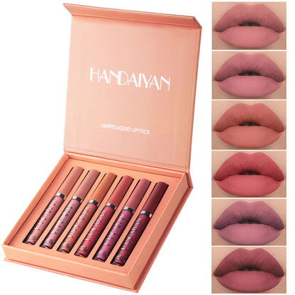 HANDAIYAN - Set de Labiales Mate Paga 4 y Lleva 6