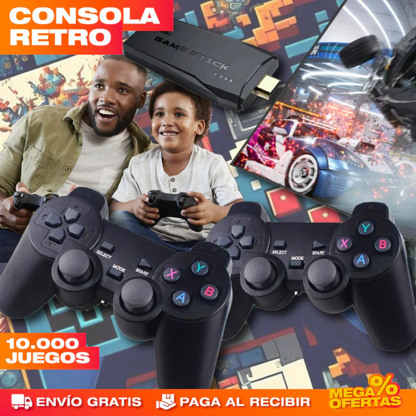 20.000 JUEGOS 1 - 4K GAME STICK + 2 CONTROLES INALÁMBRICOS 👾🎮