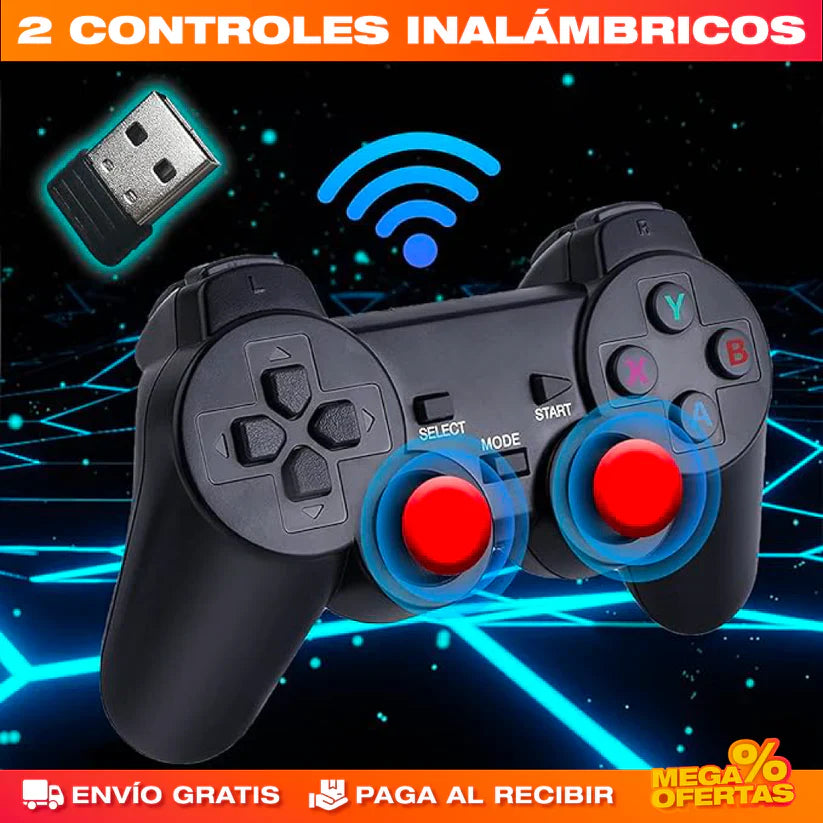 20.000 JUEGOS 1 - 4K GAME STICK + 2 CONTROLES INALÁMBRICOS 👾🎮