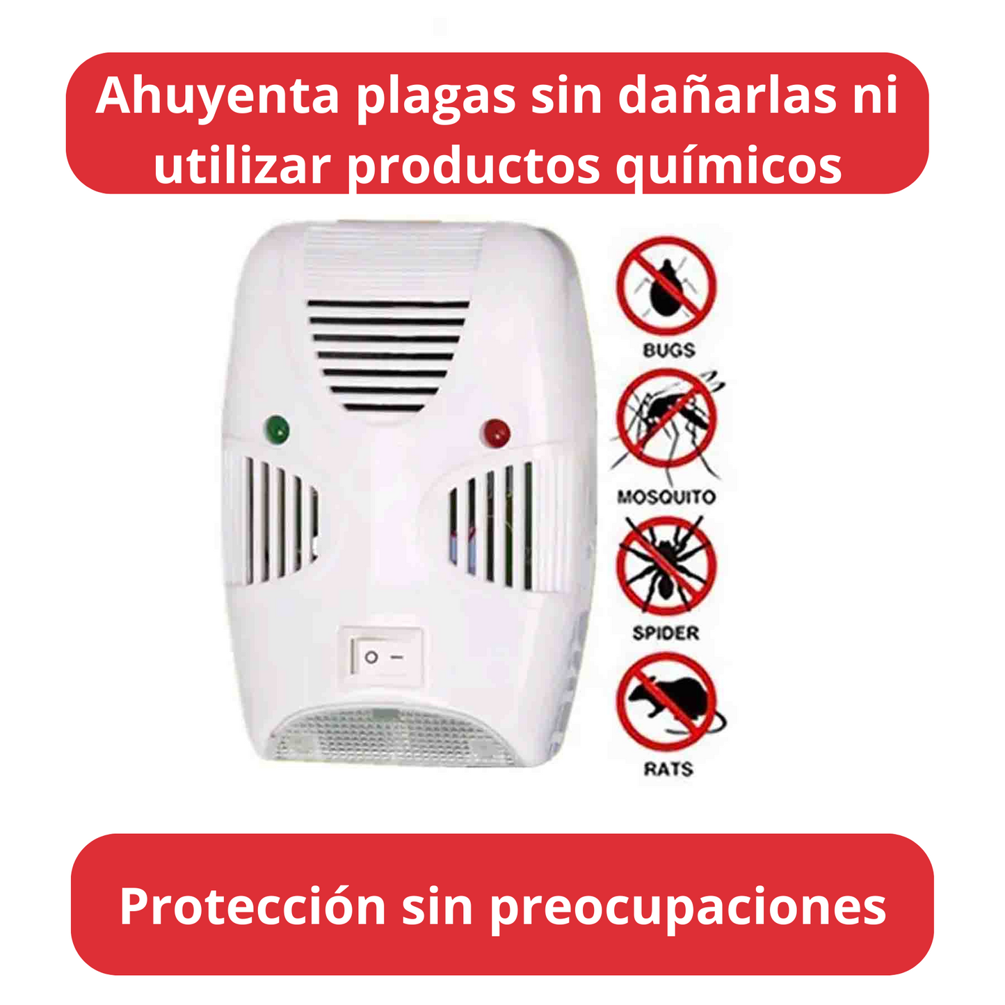 UltraGuard© - 2x1 Repelente Ultrasonido Para Plagas